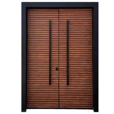 باب امان -خشبي المنيوم دفتين